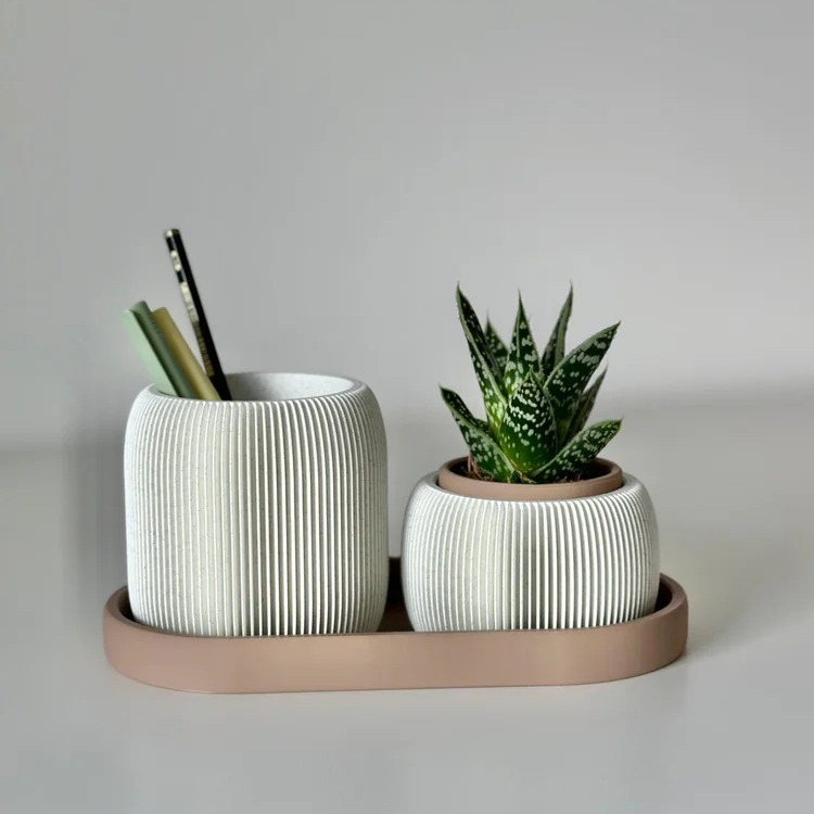 Conjunto - Porta Canetas e Vaso
